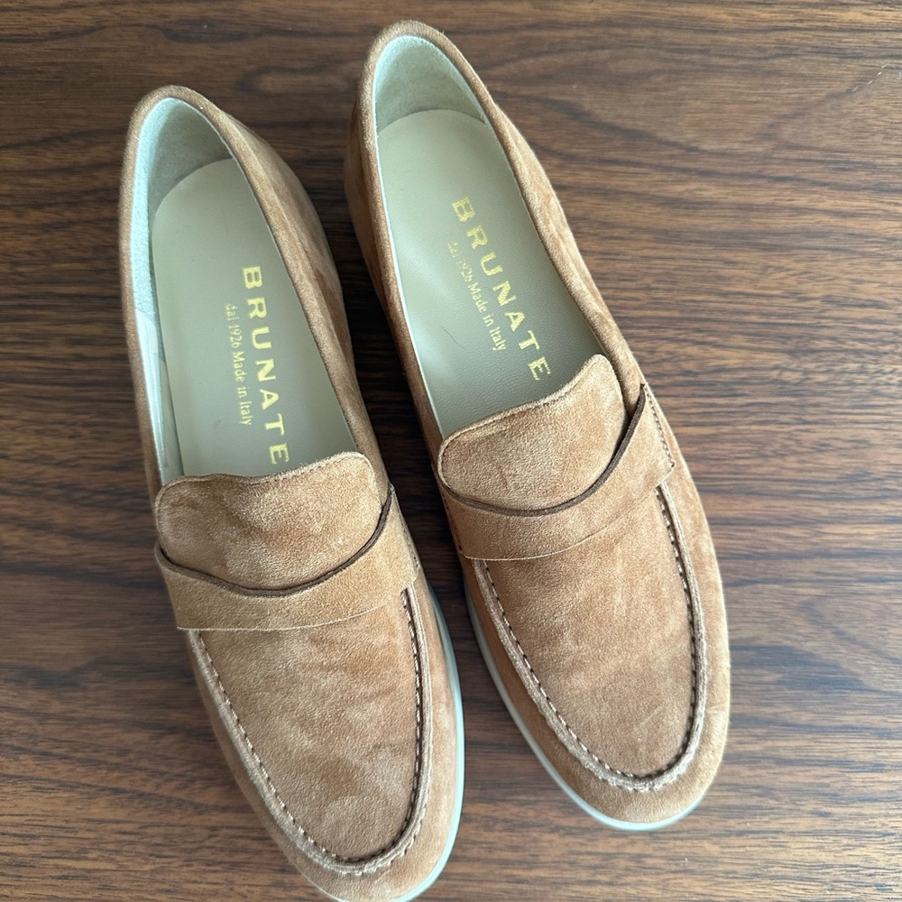 Suede slip on loafers size EU 37